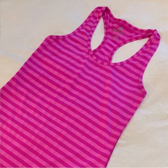 3/$19 90 degree by reflex Pink Striped Racerback tank Top - Picture 5 of 13